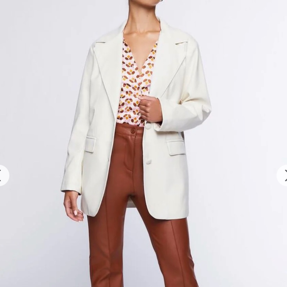 Forever 21 Faux Leather Blazer